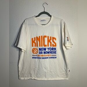 New York or Nowhere (NYON) x NY Knicks 2025 Playoffs T Shirt, Beige XL